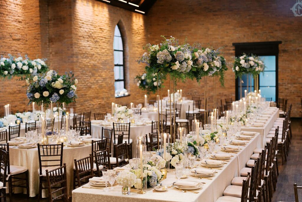 Wedding flowers and candles