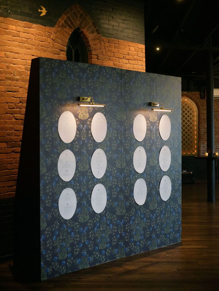 Seating chart at Clementine Hall