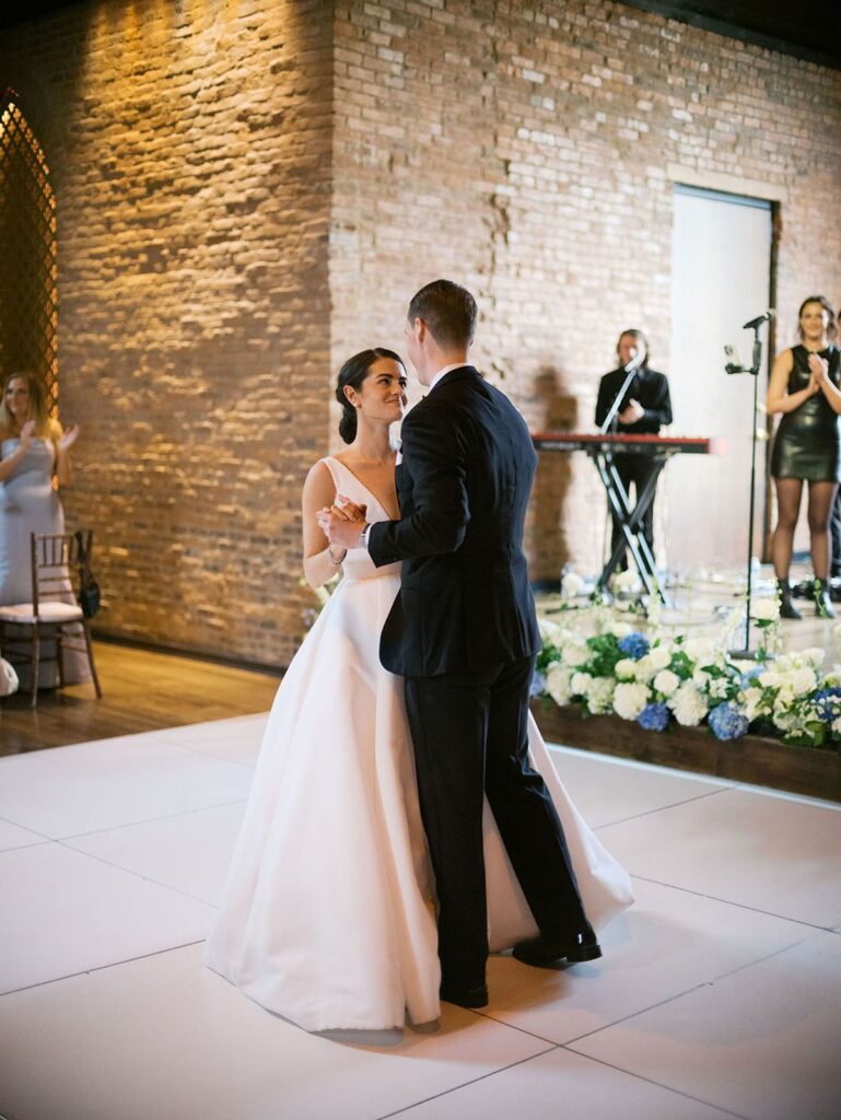 Bride and groom first dance