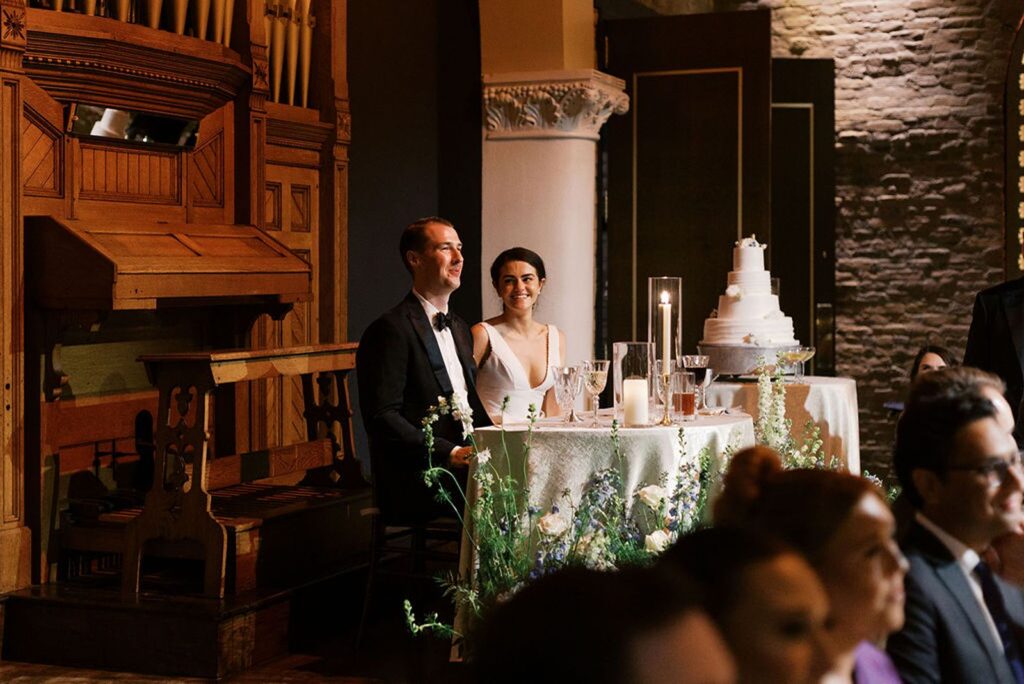 Wedding dinner at Clementine Hall