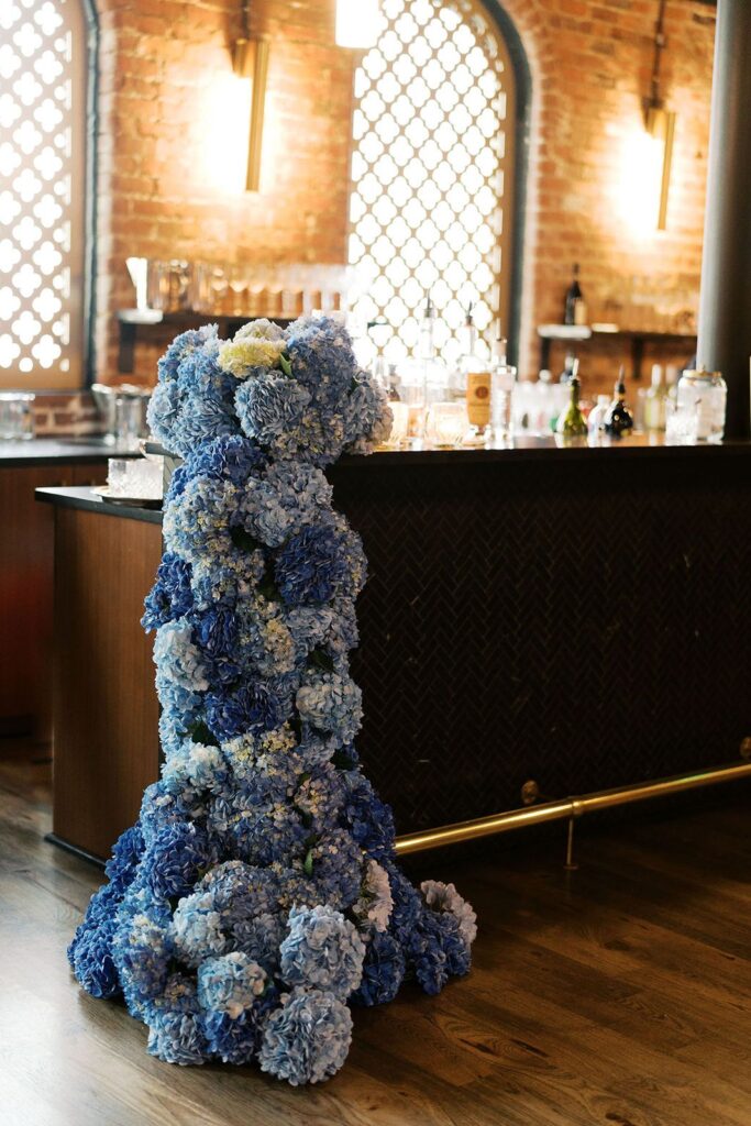 Bar hydrangea flowers