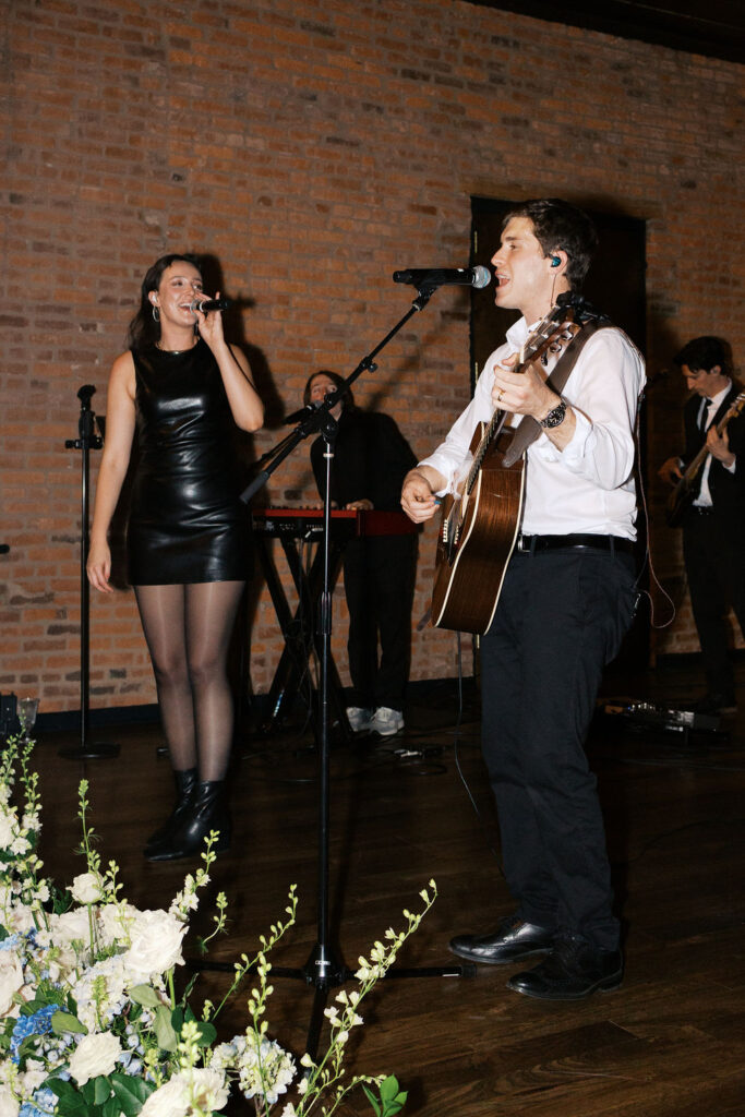 Wedding band performing
