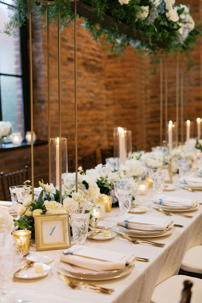Table decor for a wedding